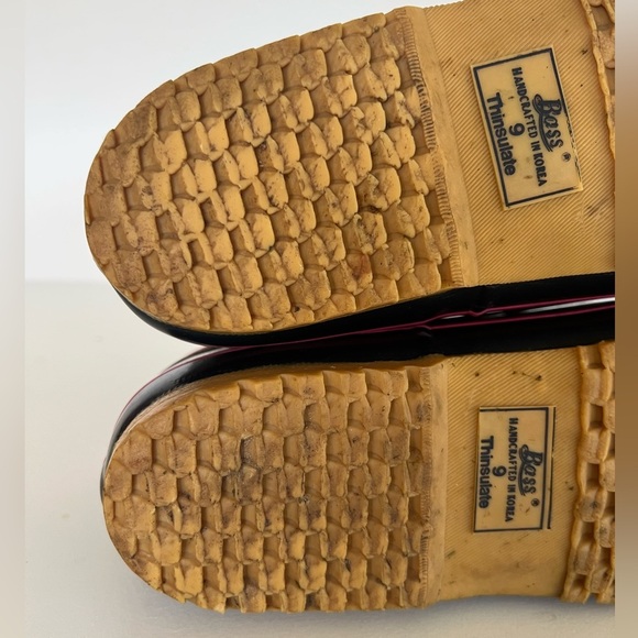 G. H. Bass & Co Calgary Waterproof Rain Duck Boots in Navy/Pink, size 9 - Picture 9 of 12